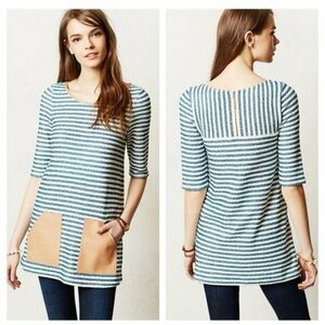 Anthropologie Postmark Sapony Striped Tunic‎ Top Dress Women's Large